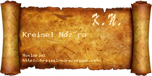 Kreisel Nóra névjegykártya